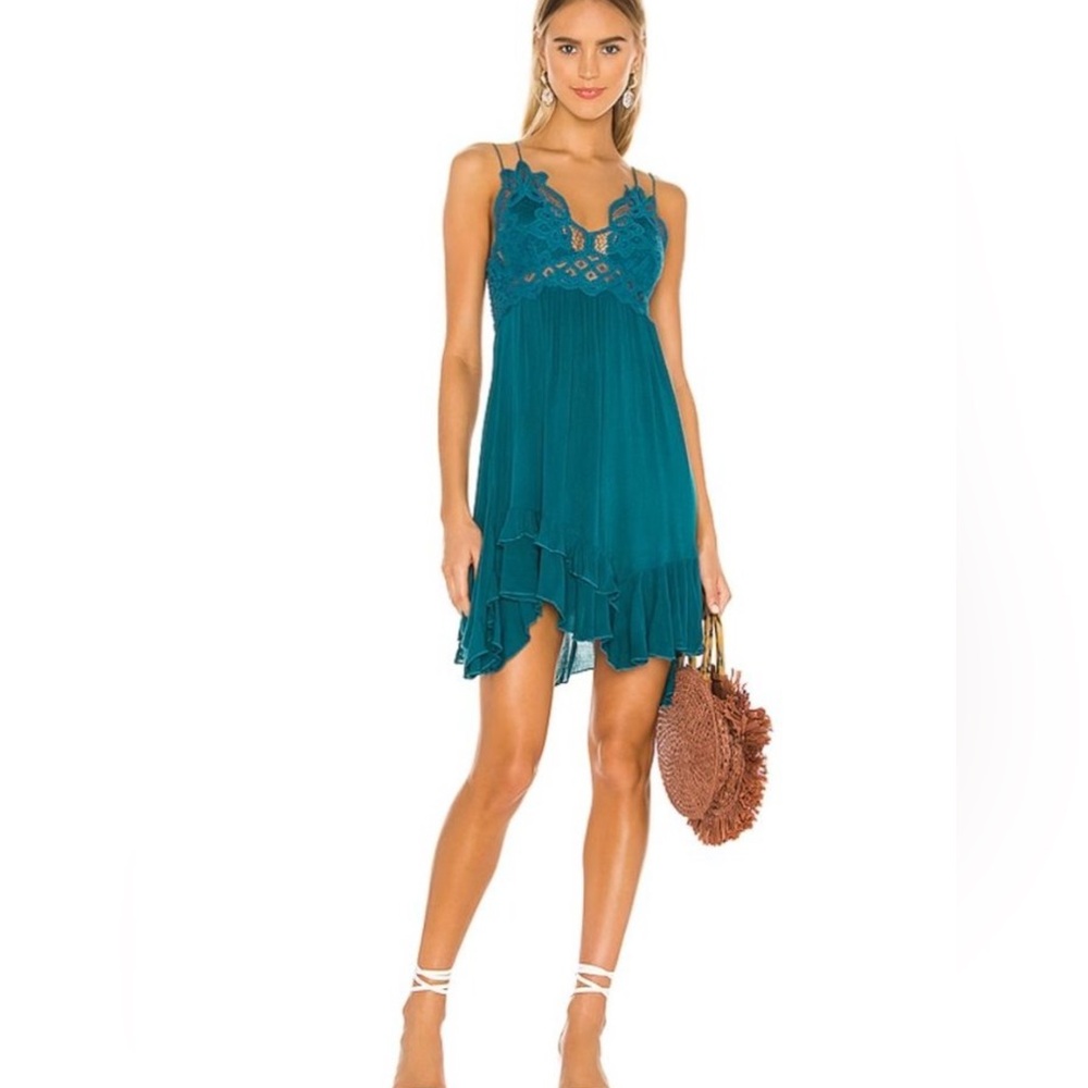 Free people Elegant green Lace Dress one adella